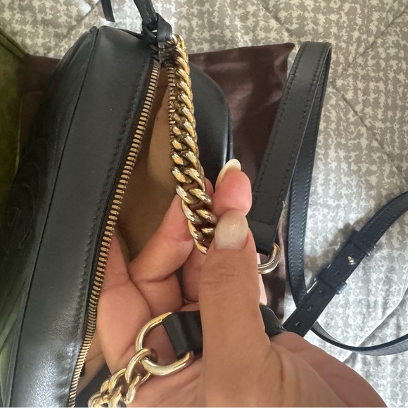 Authentic GG Marmont Gucci Black Leather Crossbody Bag. - Picture 8 of 14